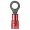 Panduit Ring Terminal, 1/4 in Stud Size, 18 AWG, 600 V, Nylon Insulated, Red, 100 PK PNF18-14R-C - alternate 1